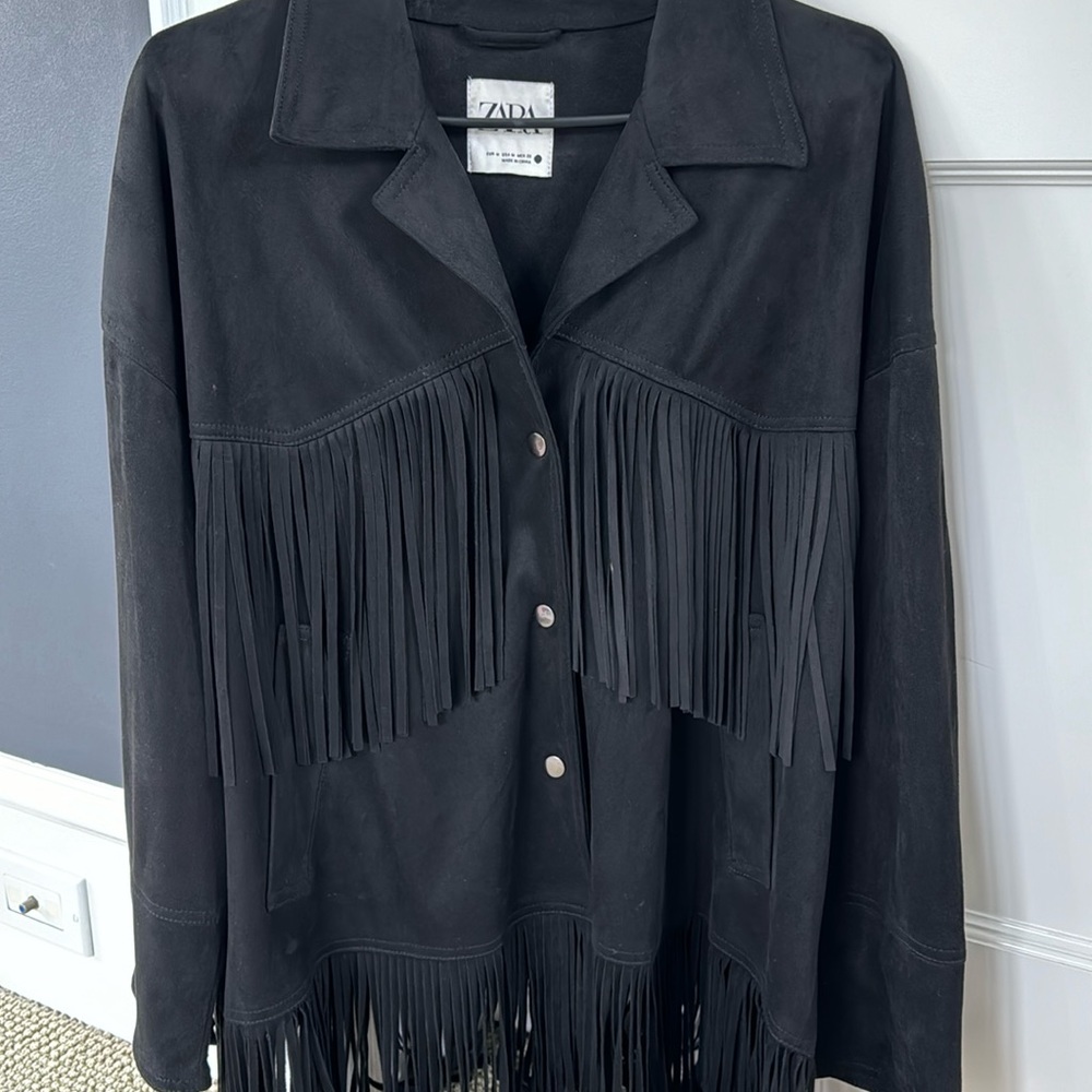 Suede Fringe Jacket